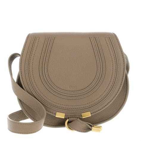 Chloé: Taupe 'The 99' Shoulder Bag 